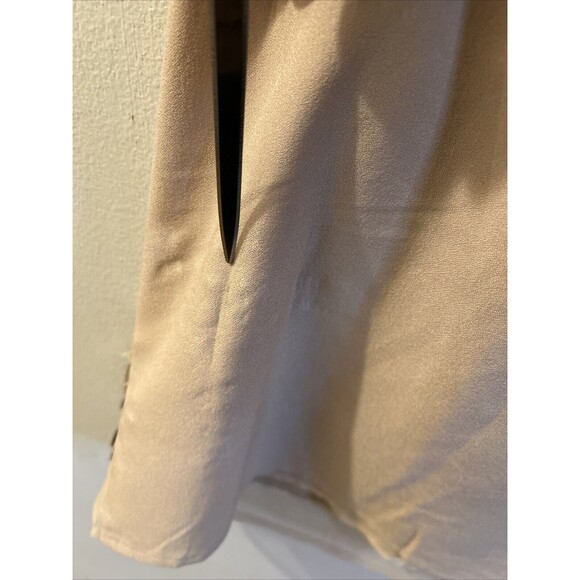 Womens Boohoo Dress Size 16 pullover embellished light brown FLAWS stained - Picture 13 of 16